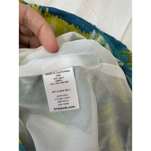 NWT Trina Turk EATON Tie Waist Dress Size 10 V Neck - Picture 5 of 9